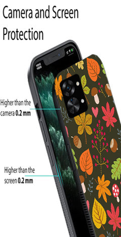 Leaves Design Metal Mobile Case for OnePlus Nord 2T 5G