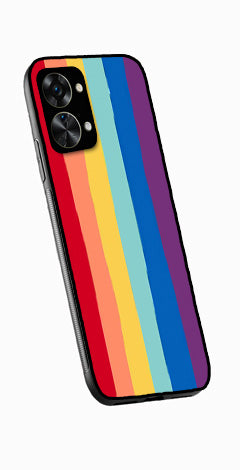 Rainbow MultiColor Metal Mobile Case for OnePlus Nord 2T 5G   (Design No -03)