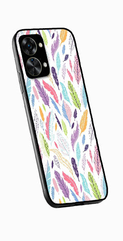 Colorful Feathers Metal Mobile Case for OnePlus Nord 2T 5G   (Design No -06)