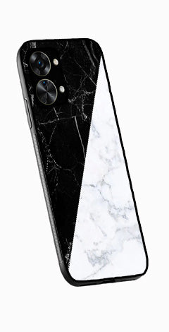 Black White Marble Design Metal Mobile Case for OnePlus Nord 2T 5G   (Design No -09)