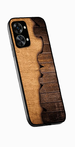 Wooden Design Metal Mobile Case for OnePlus Nord 2T 5G   (Design No -13)