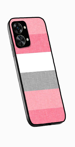 Pink Pattern Metal Mobile Case for OnePlus Nord 2T 5G   (Design No -23)