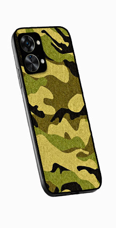 Army Pattern Metal Mobile Case for OnePlus Nord 2T 5G   (Design No -35)