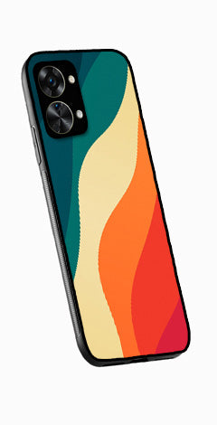 Muted Rainbow Metal Mobile Case for OnePlus Nord 2T 5G   (Design No -39)