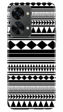 Black white Pattern Mobile Back Case for OnePlus Nord 2T 5G (Design - 5)