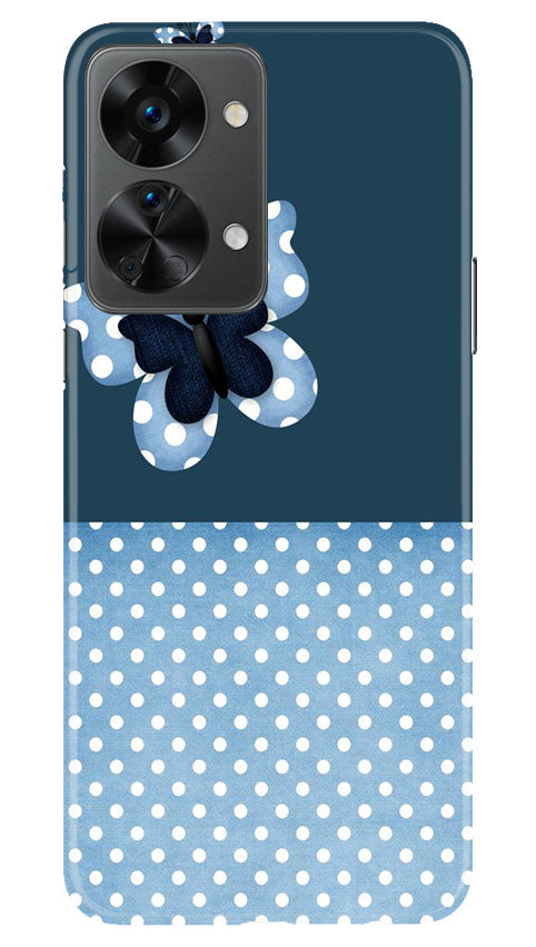 White dots Butterfly Case for OnePlus Nord 2T 5G