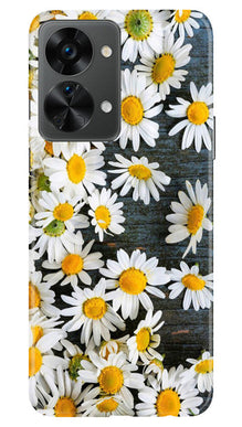White flowers2 Mobile Back Case for OnePlus Nord 2T 5G (Design - 62)