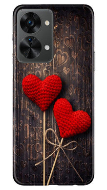 Red Hearts Mobile Back Case for OnePlus Nord 2T 5G (Design - 80)