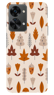 Leaf Pattern Art Mobile Back Case for OnePlus Nord 2T 5G  (Design - 132)