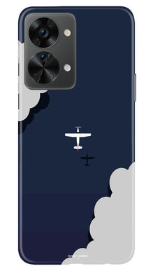 Clouds Plane Mobile Back Case for OnePlus Nord 2T 5G (Design - 165)