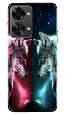 Wolf fight Mobile Back Case for OnePlus Nord 2T 5G (Design - 190)