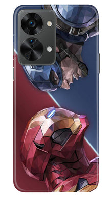 Ironman Captain America Mobile Back Case for OnePlus Nord 2T 5G (Design - 214)