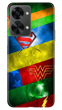 Superheros Logo Mobile Back Case for OnePlus Nord 2T 5G (Design - 220)