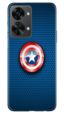 Captain America Shield Mobile Back Case for OnePlus Nord 2T 5G (Design - 222)