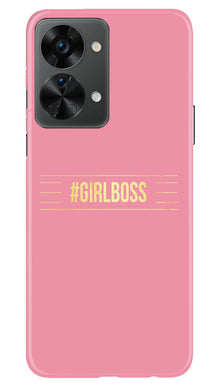 Girl Boss Pink Mobile Back Case for OnePlus Nord 2T 5G (Design - 232)