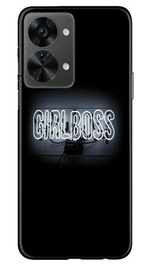 Girl Boss Black Mobile Back Case for OnePlus Nord 2T 5G (Design - 237)