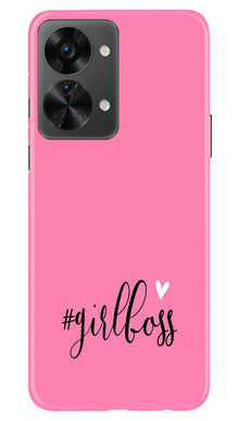 Girl Boss Pink Mobile Back Case for OnePlus Nord 2T 5G (Design - 238)