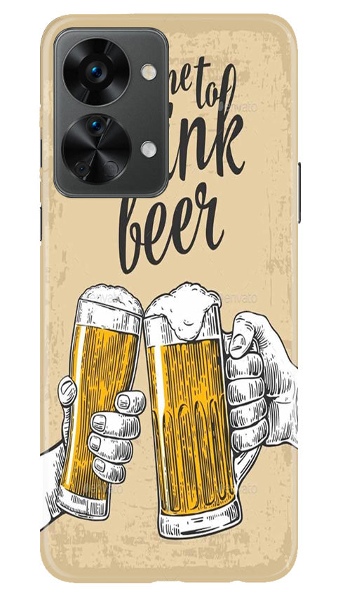 Drink Beer Mobile Back Case for OnePlus Nord 2T 5G (Design - 290)