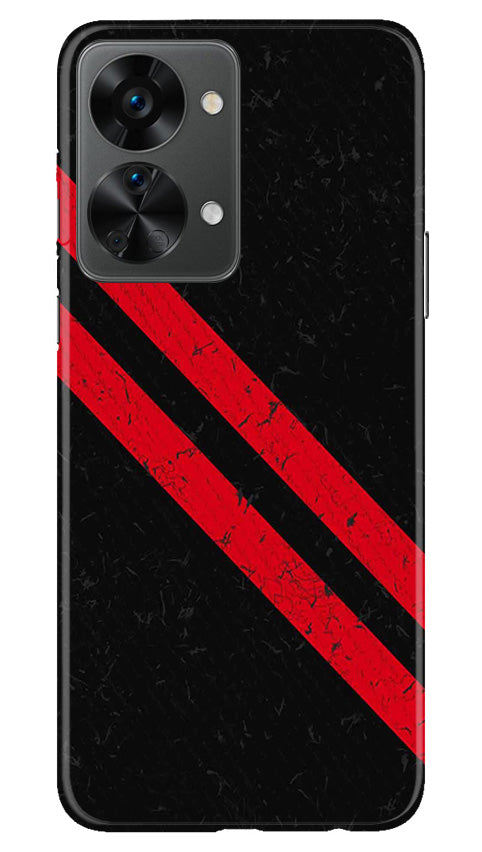 Black Red Pattern Mobile Back Case for OnePlus Nord 2T 5G (Design - 332)