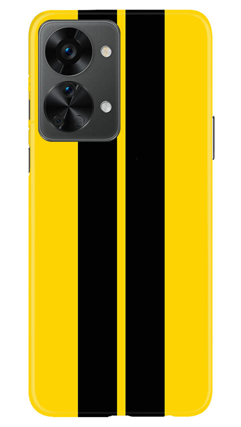 Black Yellow Pattern Mobile Back Case for OnePlus Nord 2T 5G (Design - 336)