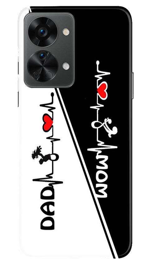 Love Mom Dad Mobile Back Case for OnePlus Nord 2T 5G (Design - 344)