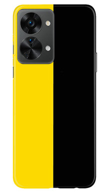 Black Yellow Pattern Mobile Back Case for OnePlus Nord 2T 5G (Design - 354)