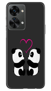 Panda Love Mobile Back Case for OnePlus Nord 2T 5G (Design - 355)