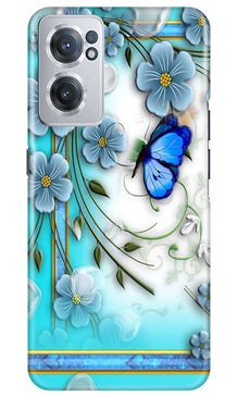 Blue Butterfly Mobile Back Case for OnePlus Nord CE 2 5G (Design - 21)