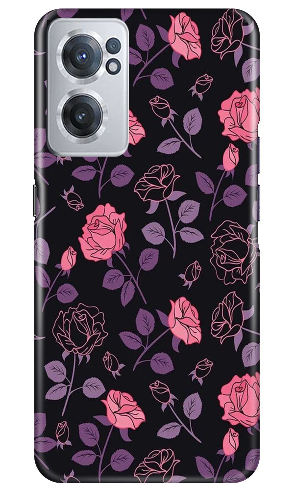 Rose Black Background Case for OnePlus Nord CE 2 5G
