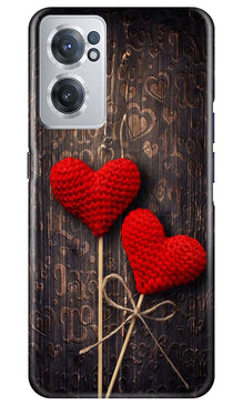 Red Hearts Mobile Back Case for OnePlus Nord CE 2 5G (Design - 80)