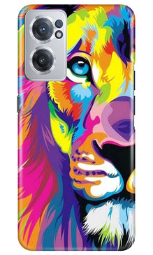 Colorful Lion Mobile Back Case for OnePlus Nord CE 2 5G  (Design - 110)