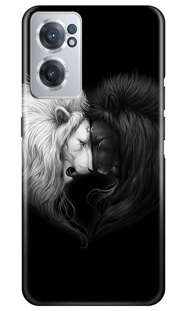 Dark White Lion Case for OnePlus Nord CE 2 5G  (Design - 140)