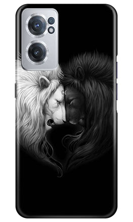 Dark White Lion Case for OnePlus Nord CE 2 5G(Design - 140)