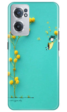 Flowers Girl Mobile Back Case for OnePlus Nord CE 2 5G (Design - 185)