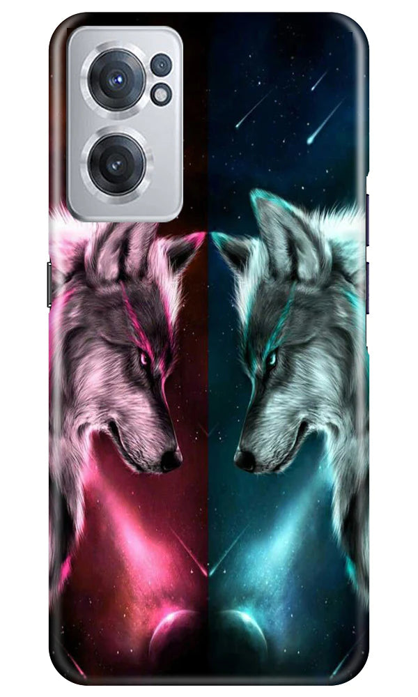 Wolf fight Case for OnePlus Nord CE 2 5G (Design No. 190)