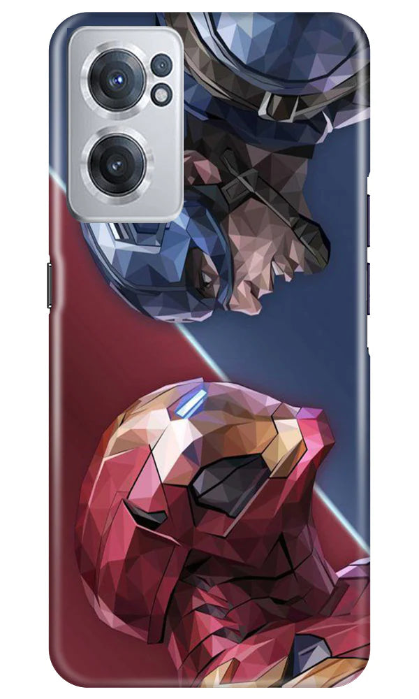 Ironman Captain America Case for OnePlus Nord CE 2 5G (Design No. 214)