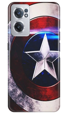 Captain America Shield Mobile Back Case for OnePlus Nord CE 2 5G (Design - 219)