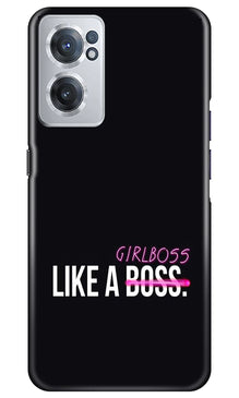 Like a Girl Boss Mobile Back Case for OnePlus Nord CE 2 5G (Design - 234)