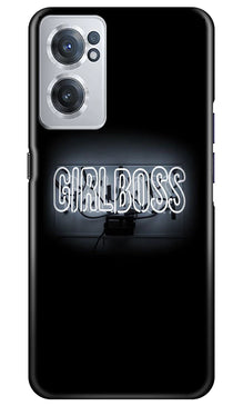 Girl Boss Black Mobile Back Case for OnePlus Nord CE 2 5G (Design - 237)