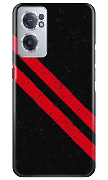 Black Red Pattern Mobile Back Case for OnePlus Nord CE 2 5G (Design - 332)
