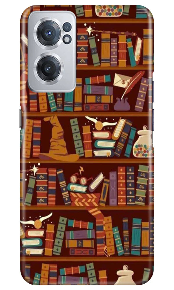 Book Shelf Mobile Back Case for OnePlus Nord CE 2 5G (Design - 348)