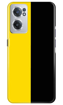Black Yellow Pattern Mobile Back Case for OnePlus Nord CE 2 5G (Design - 354)