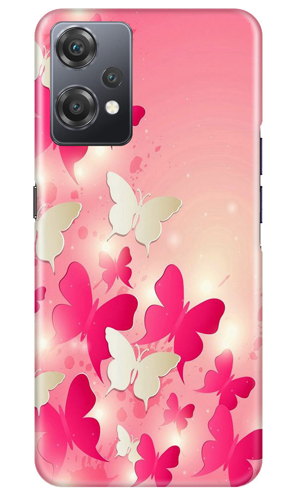 White Pick Butterflies Case for OnePlus Nord CE 2 Lite 5G