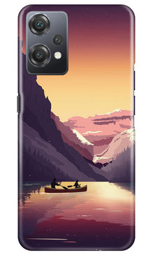 Mountains Boat Mobile Back Case for OnePlus Nord CE 2 Lite 5G (Design - 150)