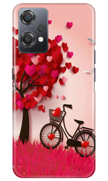Red Heart Cycle Mobile Back Case for OnePlus Nord CE 2 Lite 5G (Design - 191)