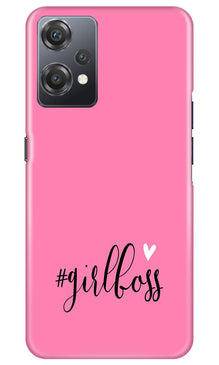 Girl Boss Pink Mobile Back Case for OnePlus Nord CE 2 Lite 5G (Design - 238)
