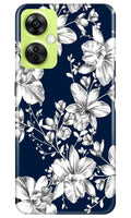 White flowers Blue Background Case for OnePlus Nord CE 3 Lite 5G