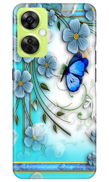 Blue Butterfly Mobile Back Case for OnePlus Nord CE 3 Lite 5G (Design - 21)
