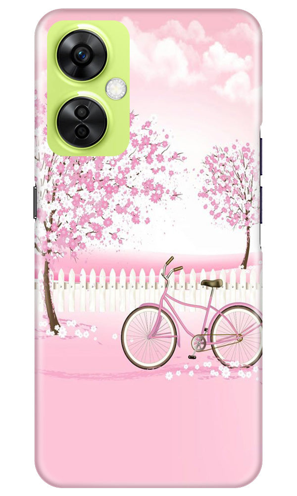 Pink Flowers Cycle Case for OnePlus Nord CE 3 Lite 5G  (Design - 102)