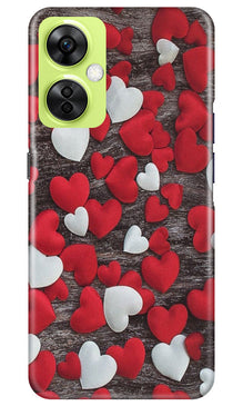 Red White Hearts Mobile Back Case for OnePlus Nord CE 3 Lite 5G  (Design - 105)